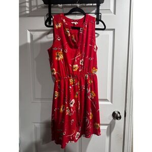 maurices red floral dress plus size retro floral v-neck dress